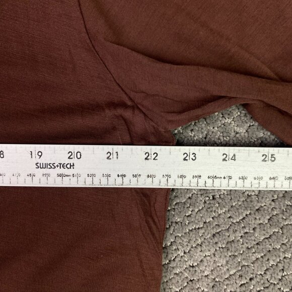 NWOT Wool & Prince Henley Shirt Men's Large Brown Merino Wool Blend - Picture 6 of 7